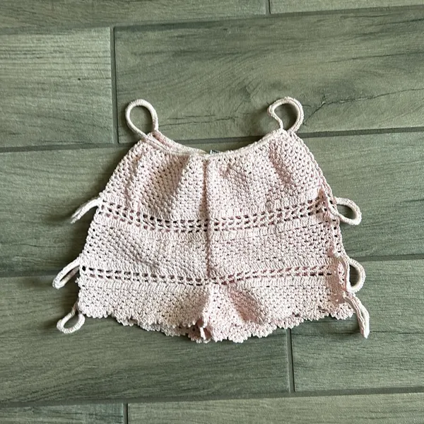 Butterfly bikinis knit shorts Pink - Image 2