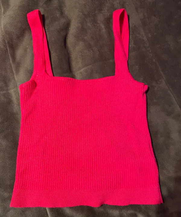 Garage Hot Pink Square Neck Sweater Tank - Image 5