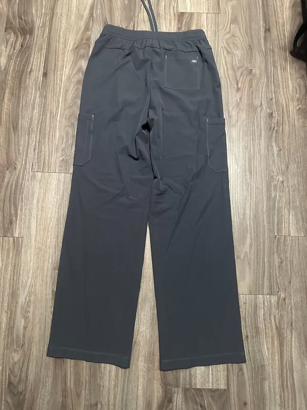 Women's Straight-Leg Scrub Pants in Charcoal Gray - Modern Professional - Image 12