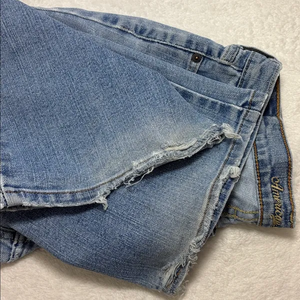 American Eagle Outfitters Y2K Stretch‎ Skinny Flare Light Blue Jeans Size 4 - Image 11