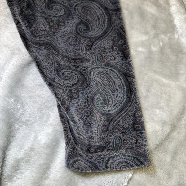 Elizabeth by Liz Claiborne Womens Size 2 Paisley Velour Button Front Tunic Top - Image 10