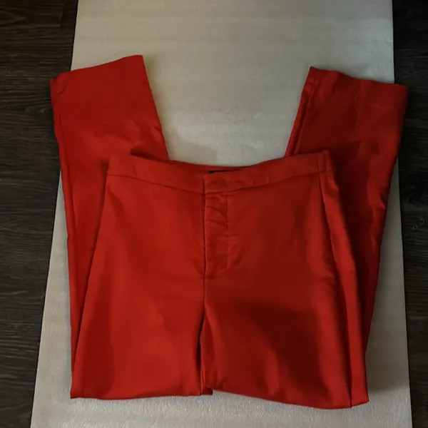 Zara Woman Red Trouser Pants S Corporate Siren Dopamine Tomato Girl Rainbowcore - Image 3