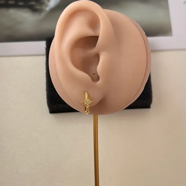 13mm Small Star Gold Hoop Earrings for Men Women Streetwear Punk Hip Hop Unisex Earrings - Image 9