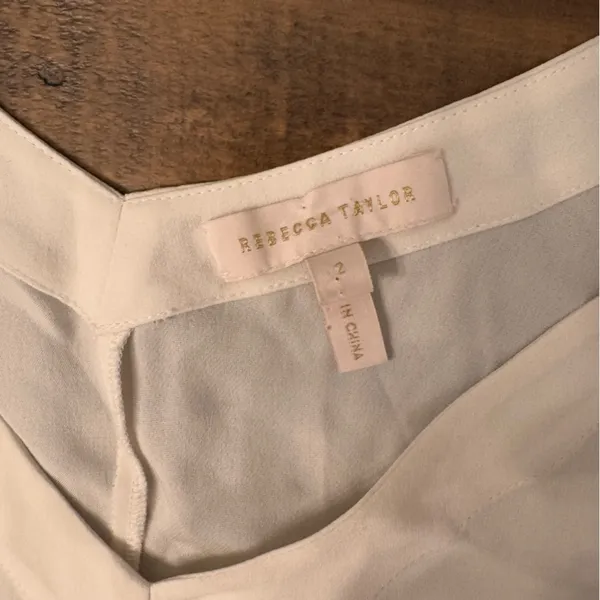 REBECCA TAYLOR Pleated‎ Silk Tank Top - Image 4