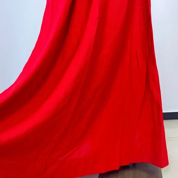 NWOT Farm Rio Stretch Linen Blend Cami Maxi Dress Size XS Classic RED - Image 9