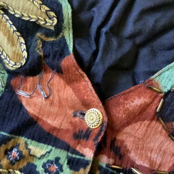 Vintage 80s Thums Up Beaded Vest - Image 9