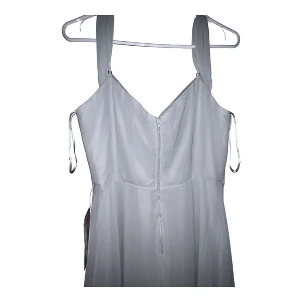 NWT Birdy Grey Devin Chiffon Convertible Maxi Dress Dove‎ Gray Women’s Size Med - Image 7