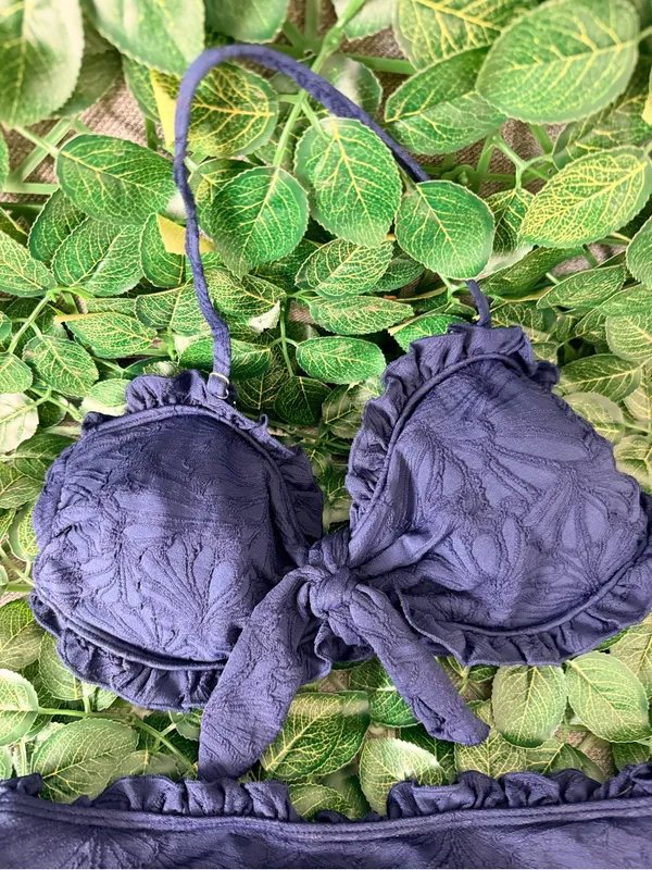 Navy Ruffled Lace Bikini Set - Women's Intimates & Swim - Image 2