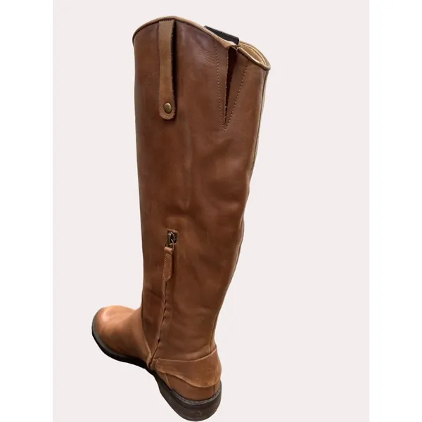 Halogen Ken Brown women’s brown leather knee boots equestrian size 5.5 SKU 6169 - Image 7