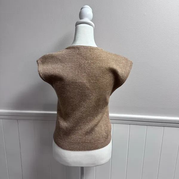 NEW J. Crew Sweater Shell with Buttons Sleeveless Merino-Linen Blend Top Medium - Image 12