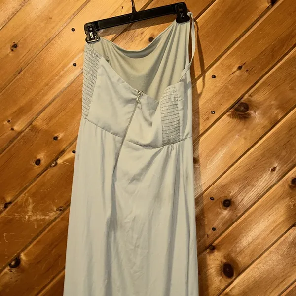 Show me your mumu Shannon one shoulder bridesmaid dress in moss green - Image 8
