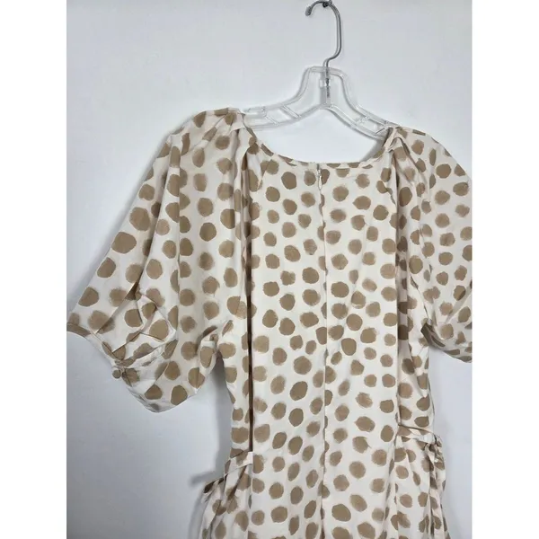 Loft Polka Dot Midi Dress Cotton Preppy Coastal Teacher Office Tea Party Size 10 - Image 9