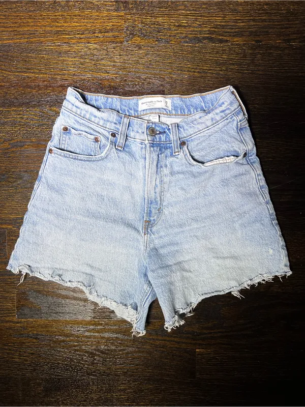 Abercrombie & Fitch Curve Love The Dad Short High Rise Jean Shorts 26/2 - Image 2