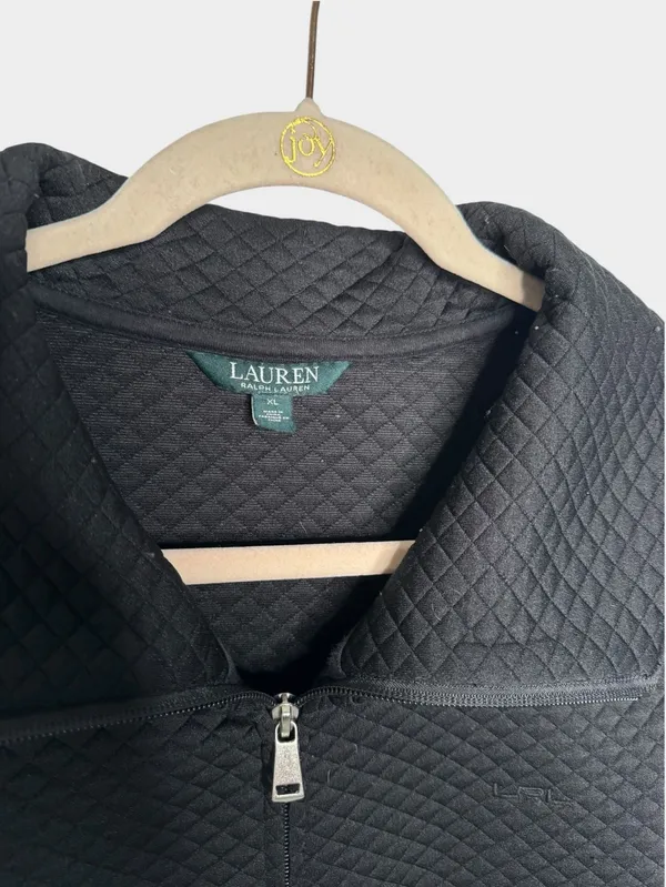 Lauren Ralph Lauren Black Quilted Full Zip Vest XL - Image 3