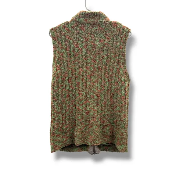 Woolrich Vest Women's Medium Green Wool Blend Zip Outdoor Fall Winter Layer‎ - Image 2