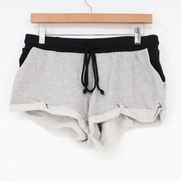 Forever 21 Womens Grey Black Drawstring Dolphin Lounge Shorts Size M - Image 2