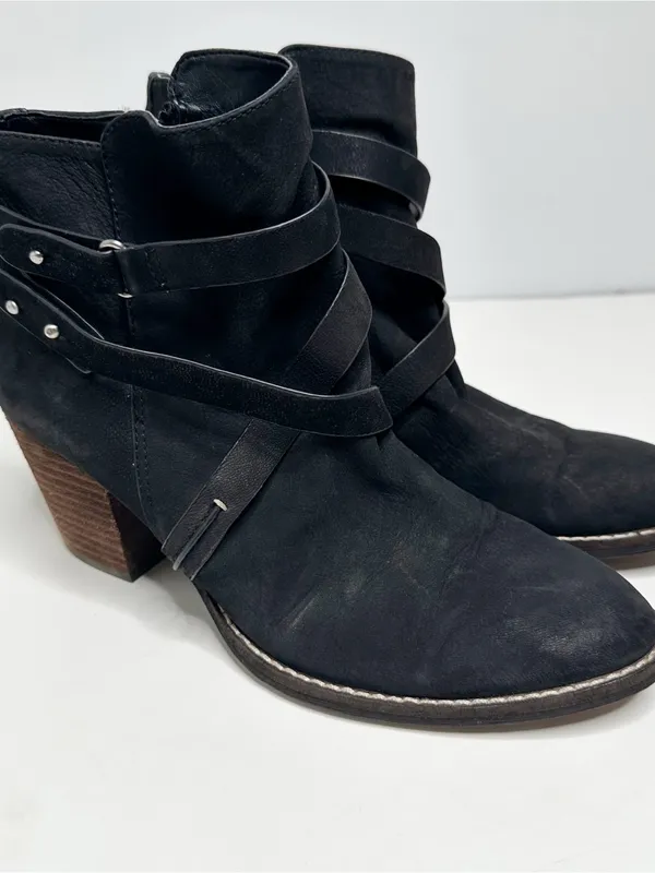 Sam Edelman Merton Black Suede Leather Ankle Booties Size 9 - Image 2
