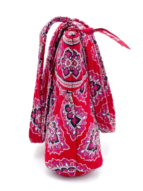 Vera Bradley Little Betsy Tote Bag Frankly Scarlet Red Pink Quilted Cotton 2008 - Image 4
