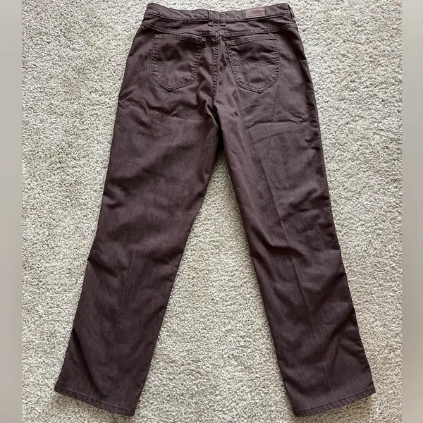 Vintage 90s Lee Straight Leg Brown Jeans - Image 4