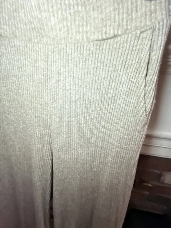 Gaiam Women's Ribbed Knit Wide Leg Lounge Pants - Image 3