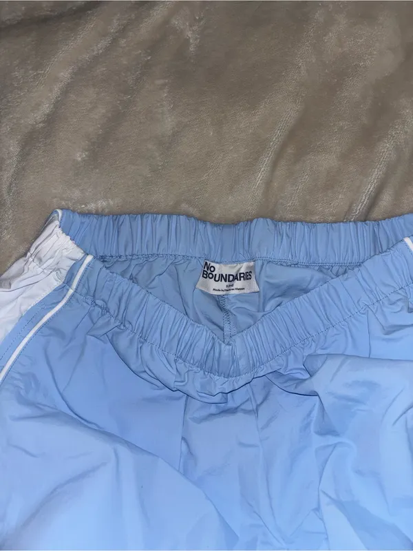 No Boundaries Light Blue and White Track Pants - Image 5