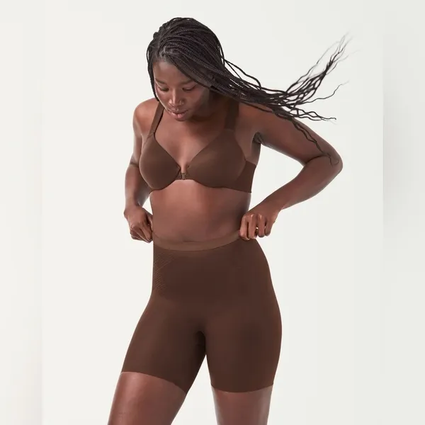 Spanx Shape Invisible‎ Girlshort, Shapewear Shorts. Size XL, Brown, NWT - Image 2