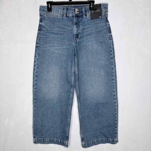 Banana Republic Wide Leg High Rise Cropped Jeans - Image 3