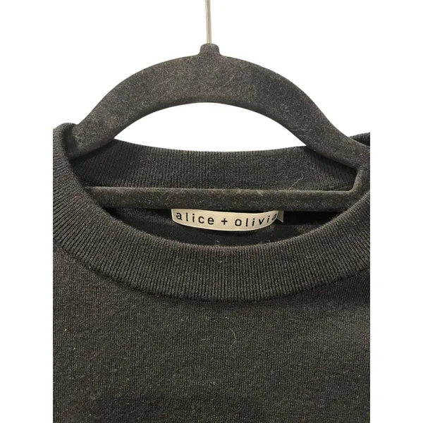 Alice + Olivia Silk Blend Balloon Long Sleeve Size XS Kirie Poet Black Blouse - Image 2
