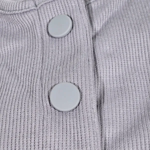 Outdoor Voices Earl Grey Ribbed Cardigan XS Snap Front‎ Long Sleeve Athleisure - Image 6