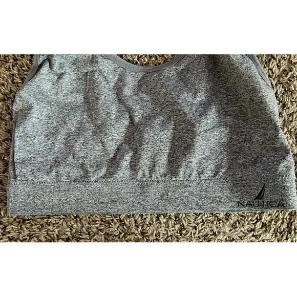 Nautica Women's Gray‎ Sports Bra size large - Image 4