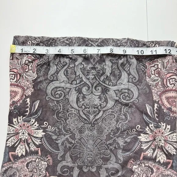 Windsor Strapless Midi Dress Small Boho Paisley Print Suede Effect Y2K 90s USA - Image 7