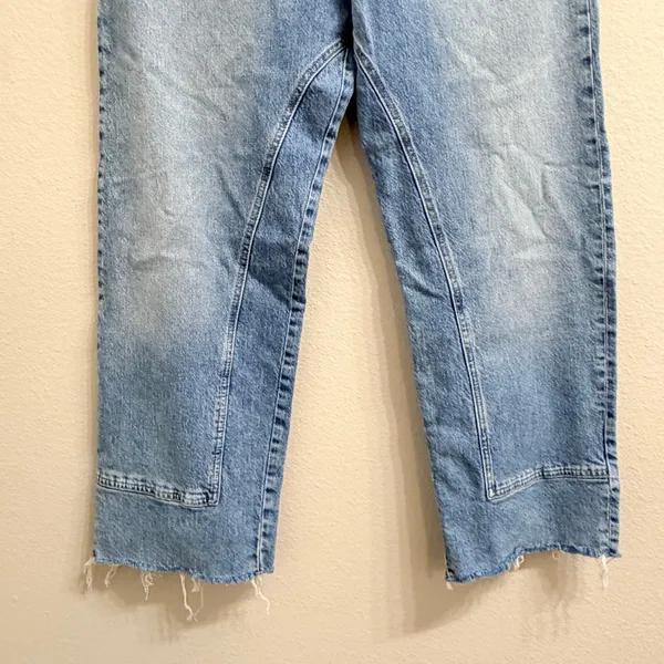 Free People Women's Risk Taker Mid-Rise Straight-Leg Jeans‎ Size 31 - Image 13