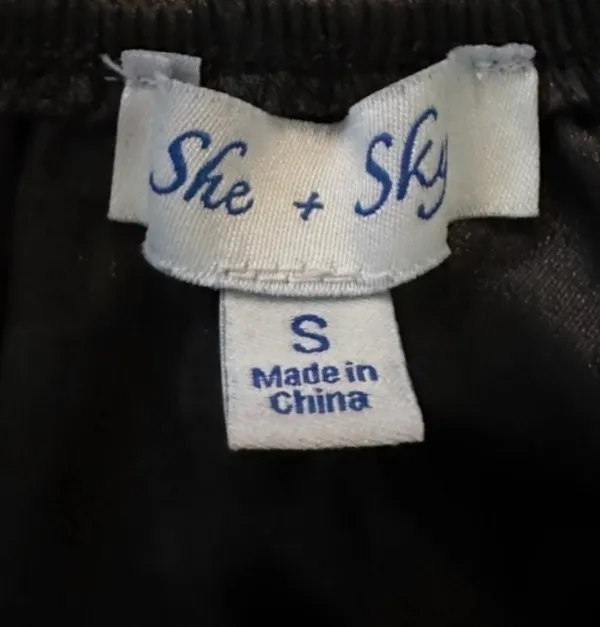 She & Sky Boutique black leopard blouse - Image 3