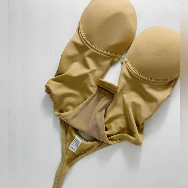 Defitshape Women’s Beige size 36/Large Backless Stretchy Seamless Bodysuit NWOT - Image 2