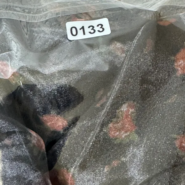 NWT Whimsigoth Floral Organza Midi Dress Black Rose Tie Shoulder‎ Smocked XS - Image 12