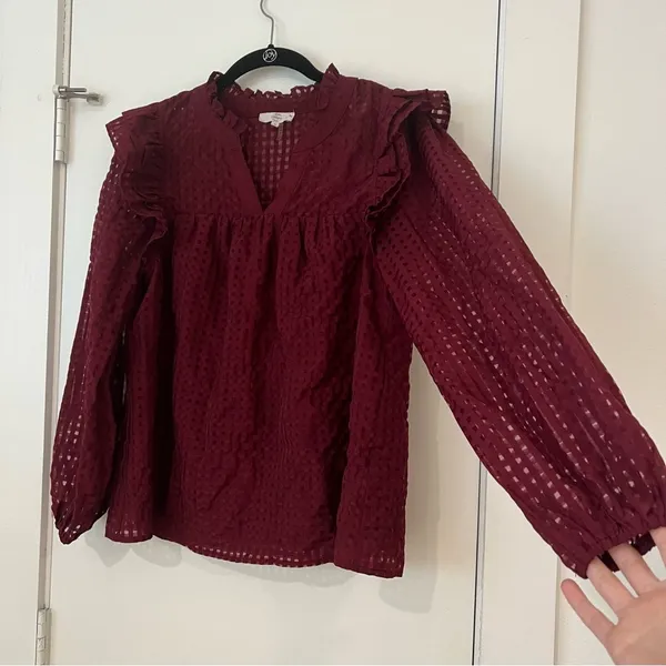Metro Burgundy Blouse - Image 5