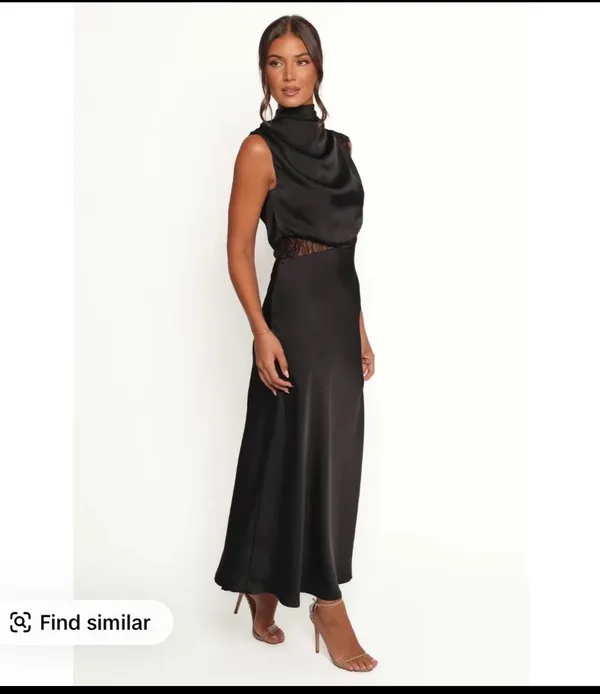 Petal & Pup Halter Anabelle Neck Midi Dress - Image 3