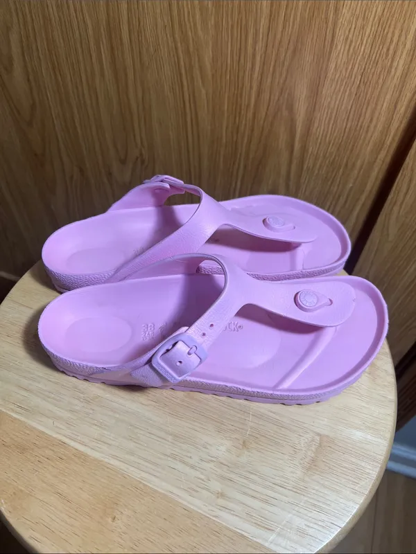 Birkenstock Pink EVA T-Style Sandals - Image 4