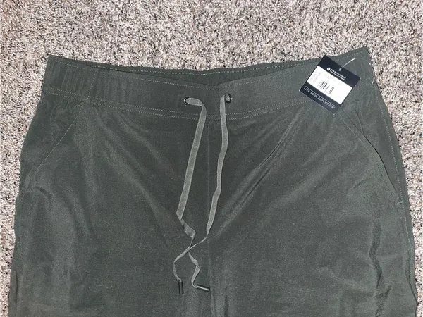 Eddie Bauer Dark Green Women's Jogger Track Pants with Drawstring - Image 2
