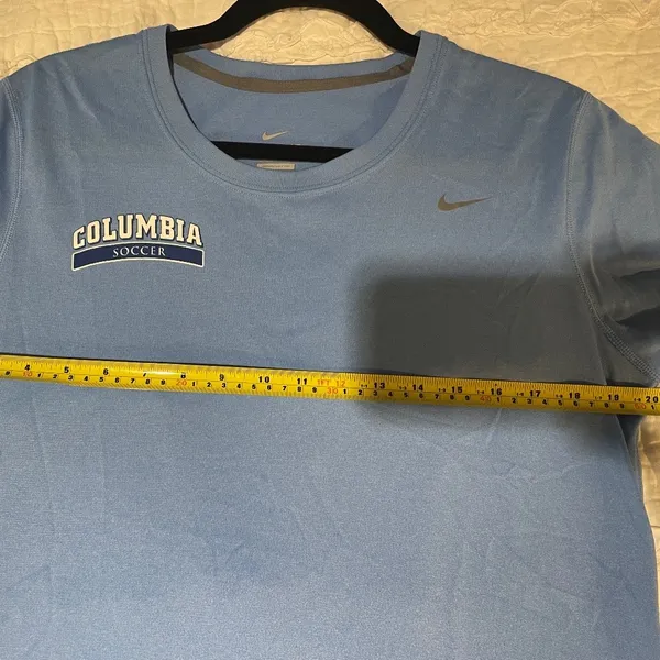 NIKE Dri-Fit COLUMBIA UNIVERSITY Soccer Blue Jersey Tee Size Large - Image 8