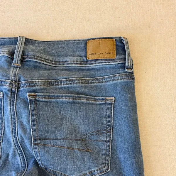 American Eagle Kick Boot Next Level Stretch Jeans Womens 4 Short Blue - Image 10