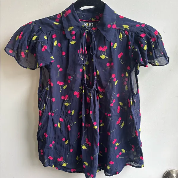 Maeve by Anthropologie Cherry U-‎ Neck Popover Blouse - Image 2