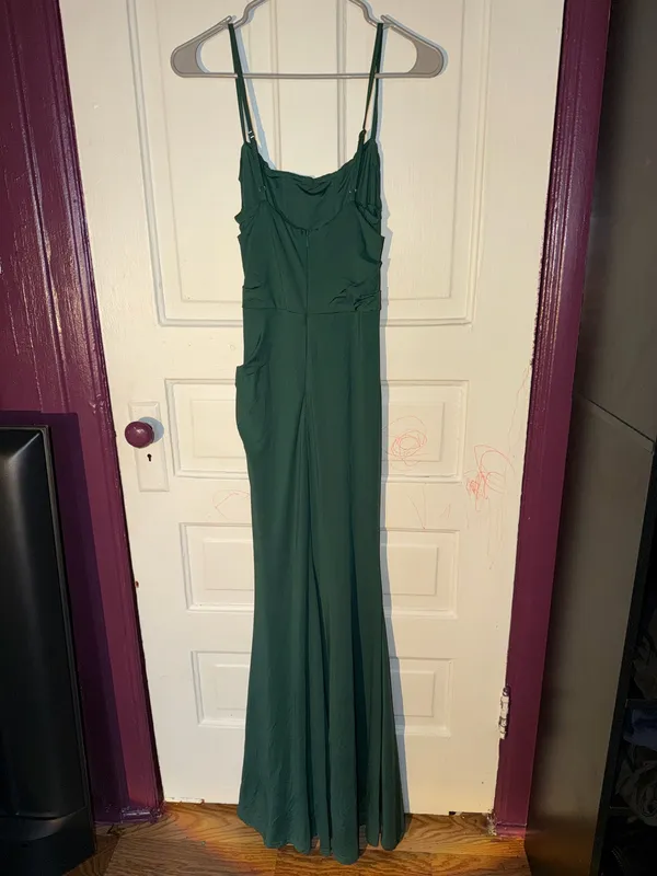 Amazon Bodycon, Ruched, Spaghetti Strap, Mermaid, Elegant Dress - Image 4