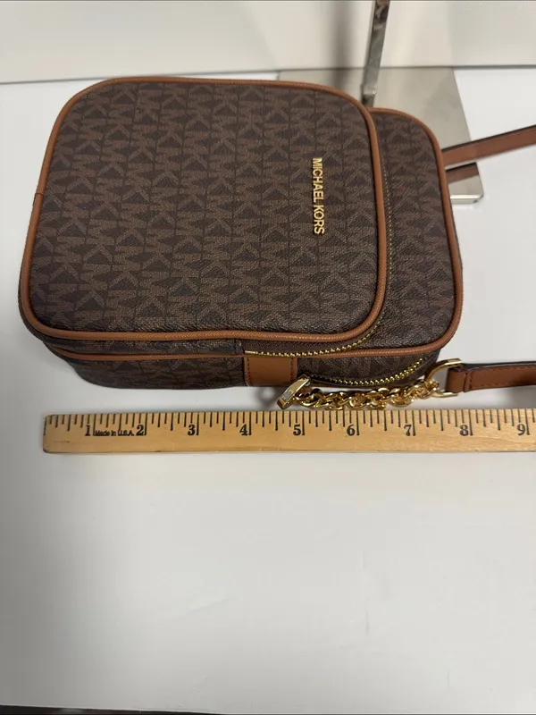 Michael Kors Jet Set Travel Signature Logo Crossbody Bag - Image 8