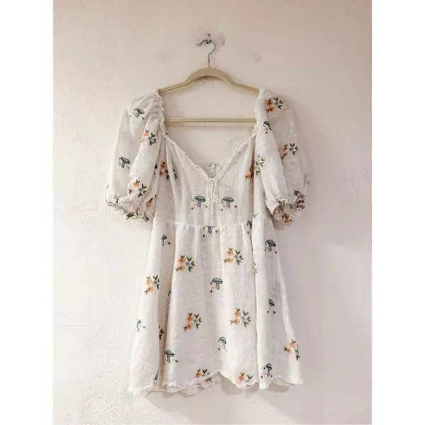 For Love and Lemons Yolanda Mini Dress in White Large - Image 2