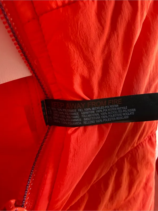 NWT FP Movement Pippa Packable Puffer Suit, Size Small, Orange Quilted Winter - Image 7