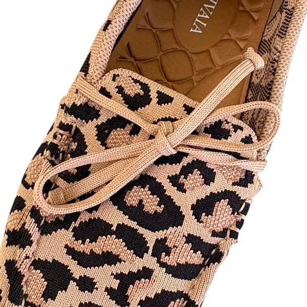 VIVAIA Jackie Square Toe Loafers Animal Print Size 9.5 Slip On Flats - Image 8