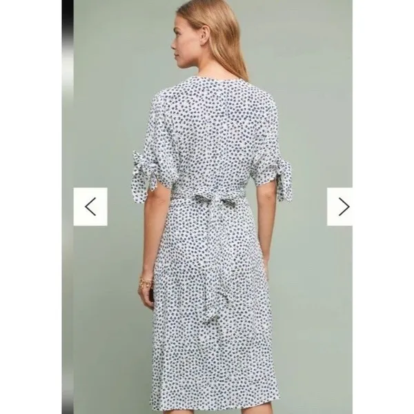 FAITHFULL THE BRAND Women's Blue Rae Casual Floral Print Nina Midi Dress Size 4 - Image 3