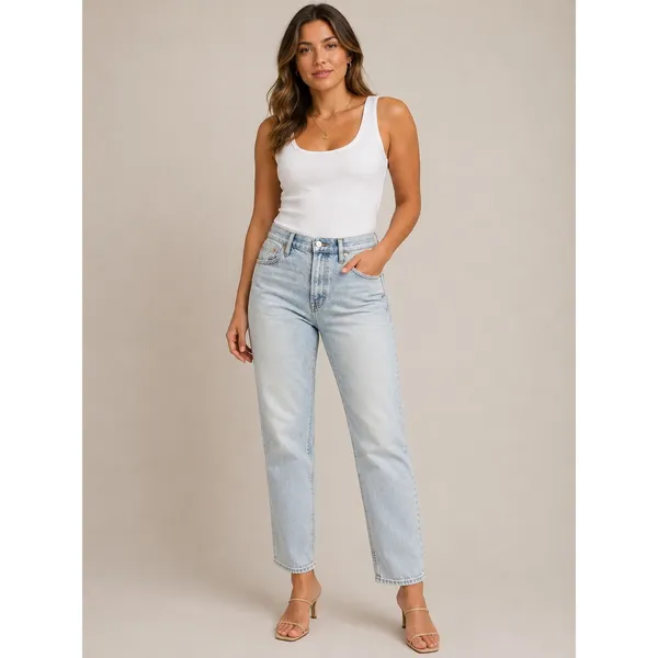 Madewell Women Jeans 25 Light Wash The Perfect Vintage Jean High Rise Tapered - Image 2