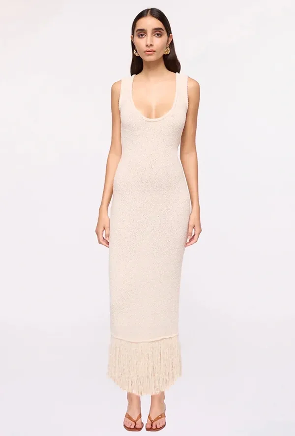 Suboo Knit Dress Tan Size XS - Image 2